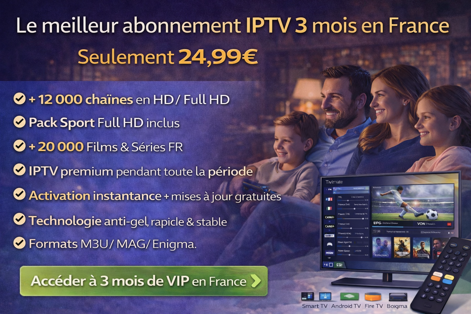 Abonnement Tivimate IPTV