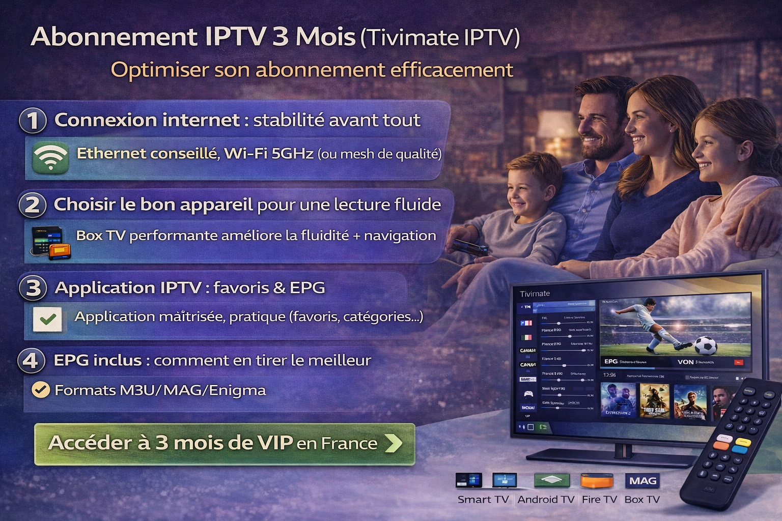 Abonnement Tivimate IPTV