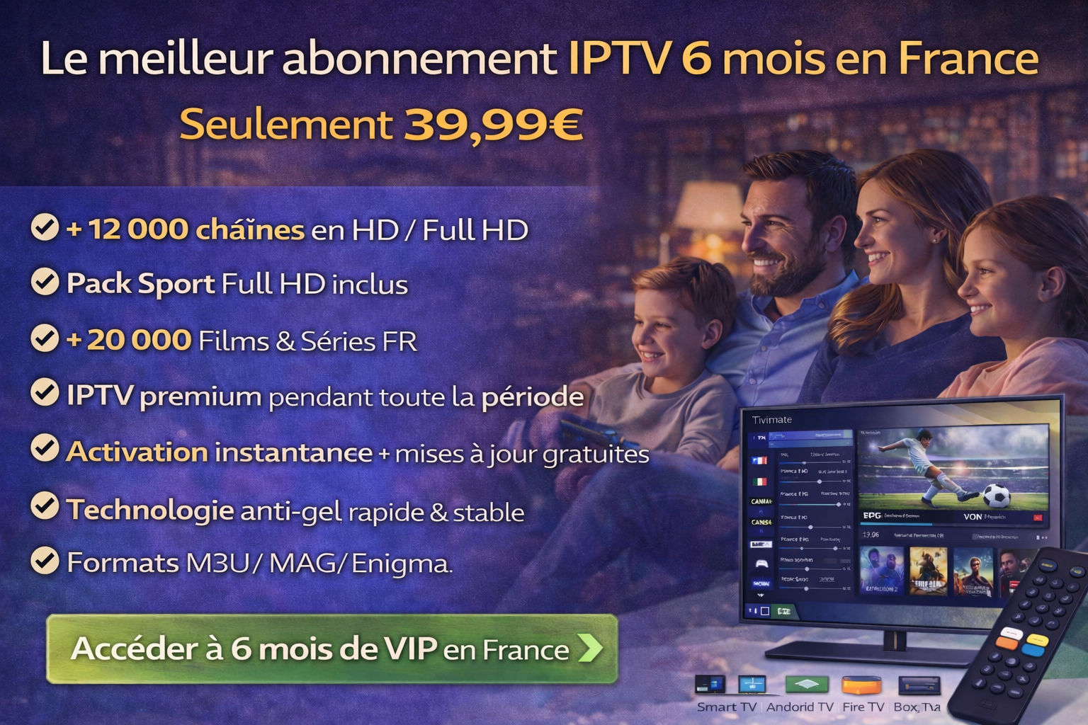 abonnement iptv tivimate
