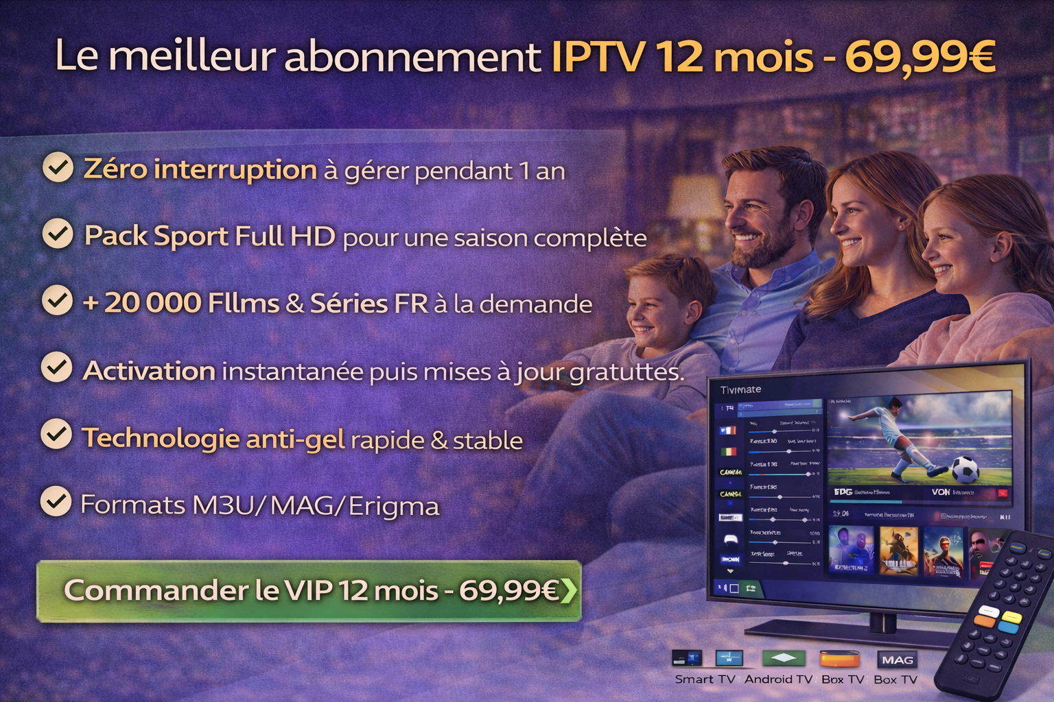 Abonnement IPTV