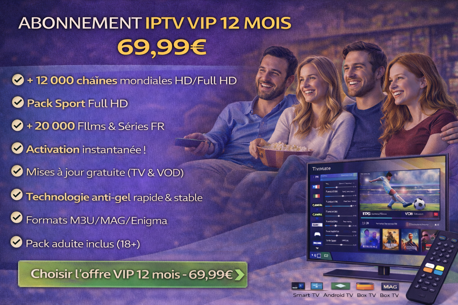 Abonnement IPTV