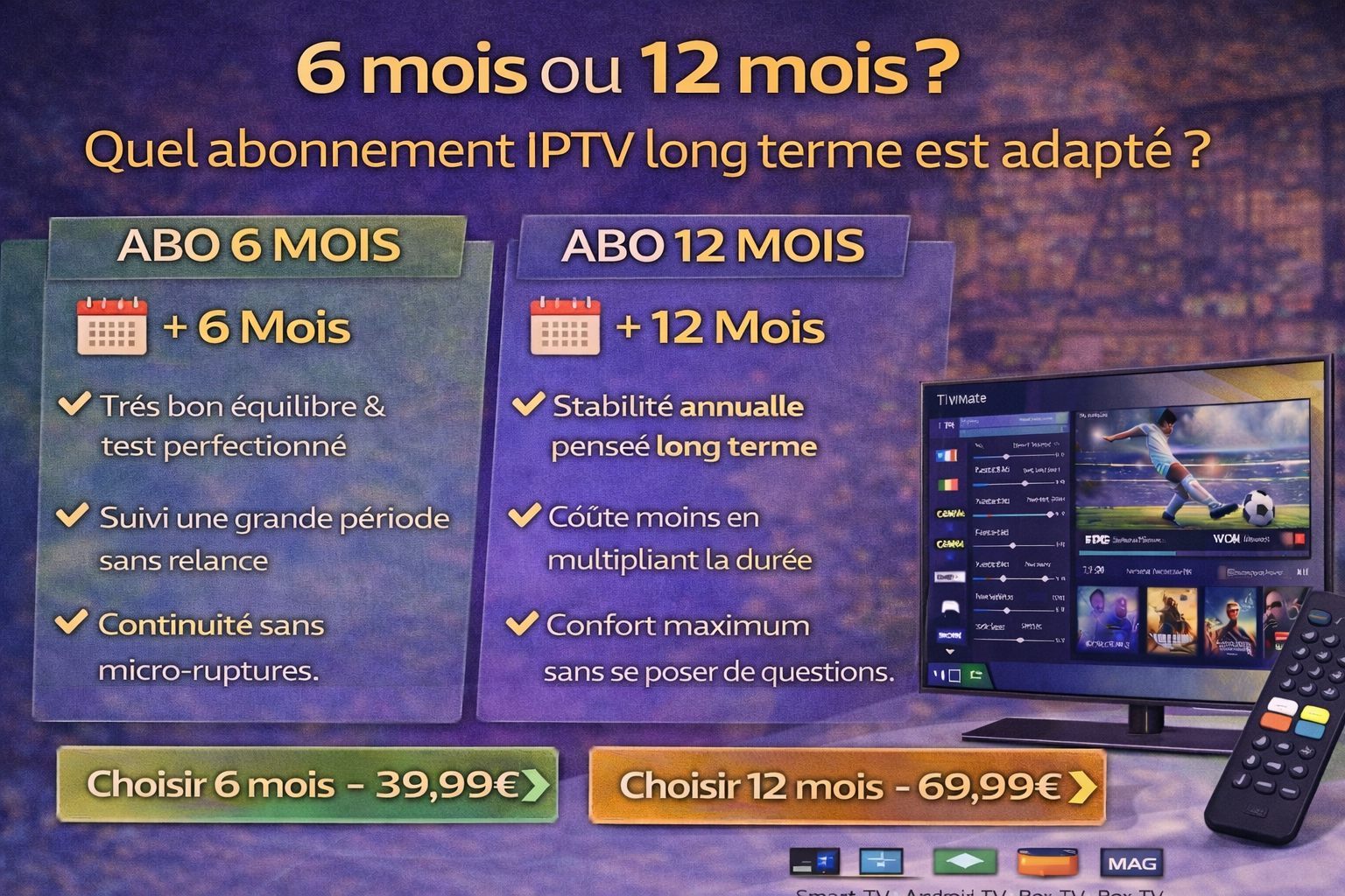 Abonnement IPTV